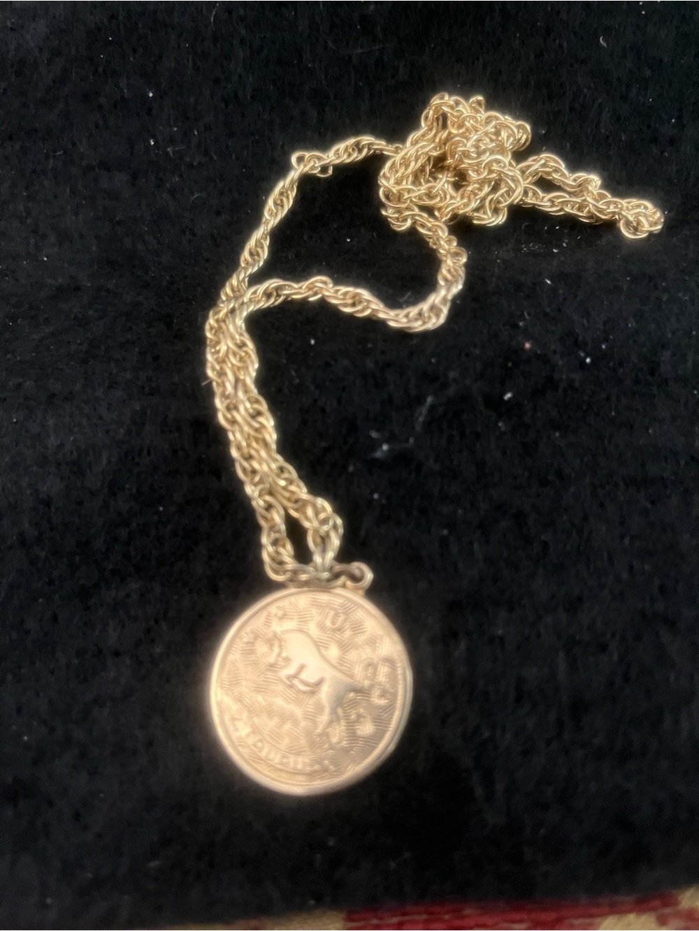Taurus Gold Coin Pendant Necklace - Women's Jewelry